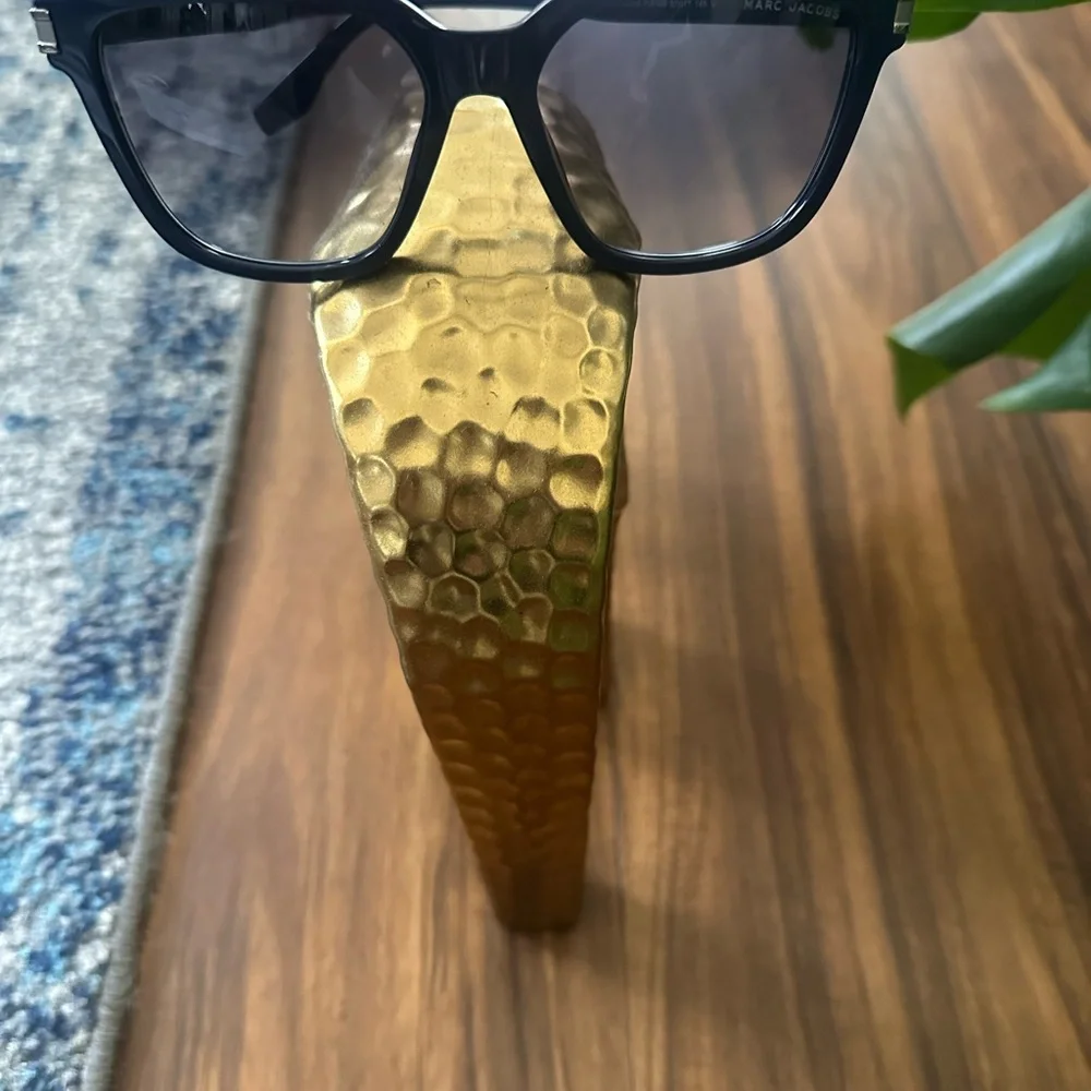 Marc Jacobs Blue Frame Sunglasses with Gold-Textured Accent